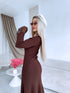 Adīta kleita "EMBER FIRE 552" - CHOCO